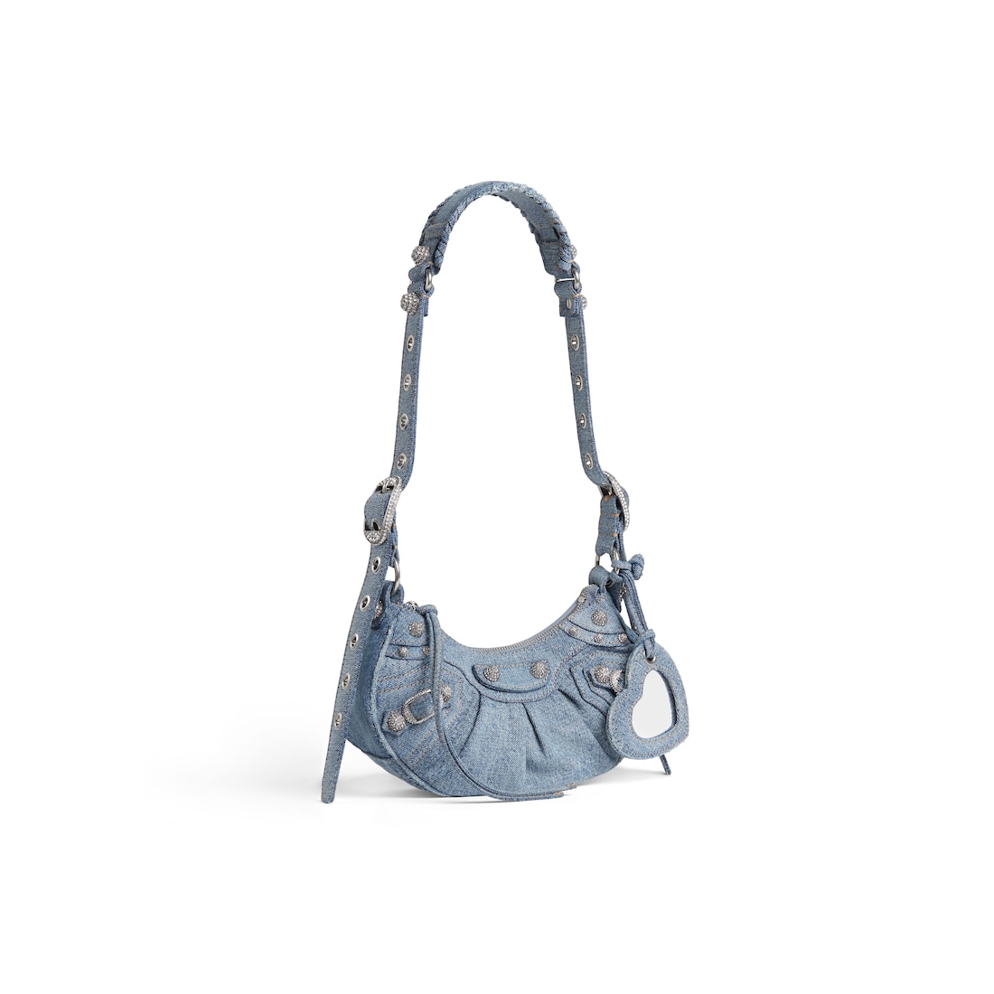 Balenciaga Bolso De Hombro Xs Le Cagole De Tejido Vaquero Para Mujer En Azul