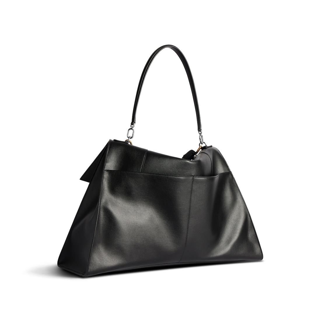 Balenciaga Bolso De Mano Hourglass Soft Grande Para Mujer En Negro