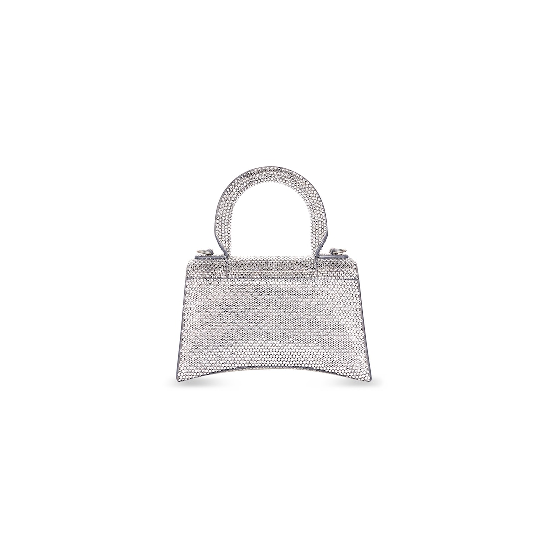 Balenciaga Bolso De Mano Hourglass Xs Con Estrás Para Mujer En Gris