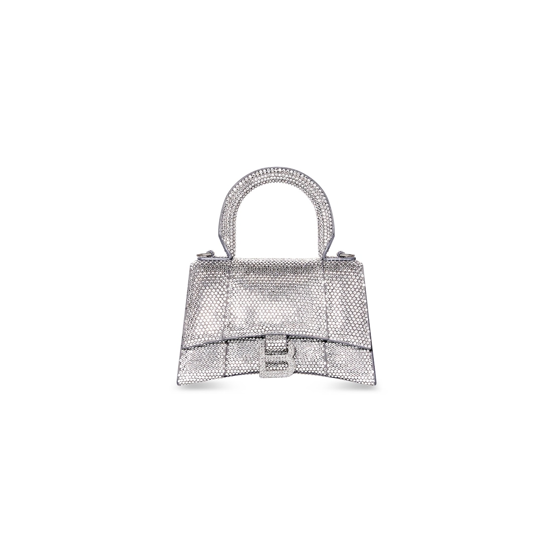 Balenciaga Bolso De Mano Hourglass Xs Con Estrás para Mujer en Gris
