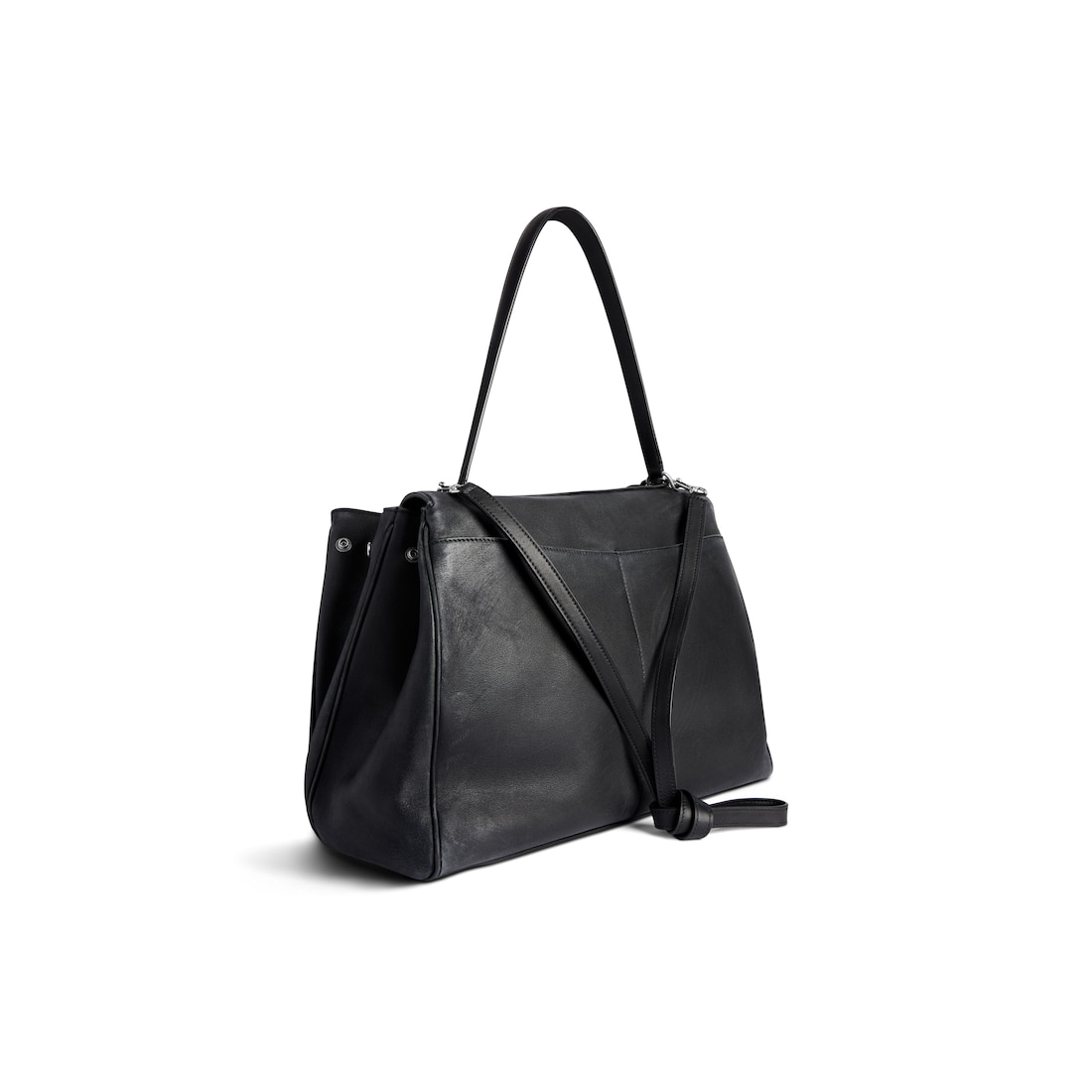 Balenciaga Bolso De Mano Rodeo Grande Efecto Desgastado Con Charms Para Mujer En Negro