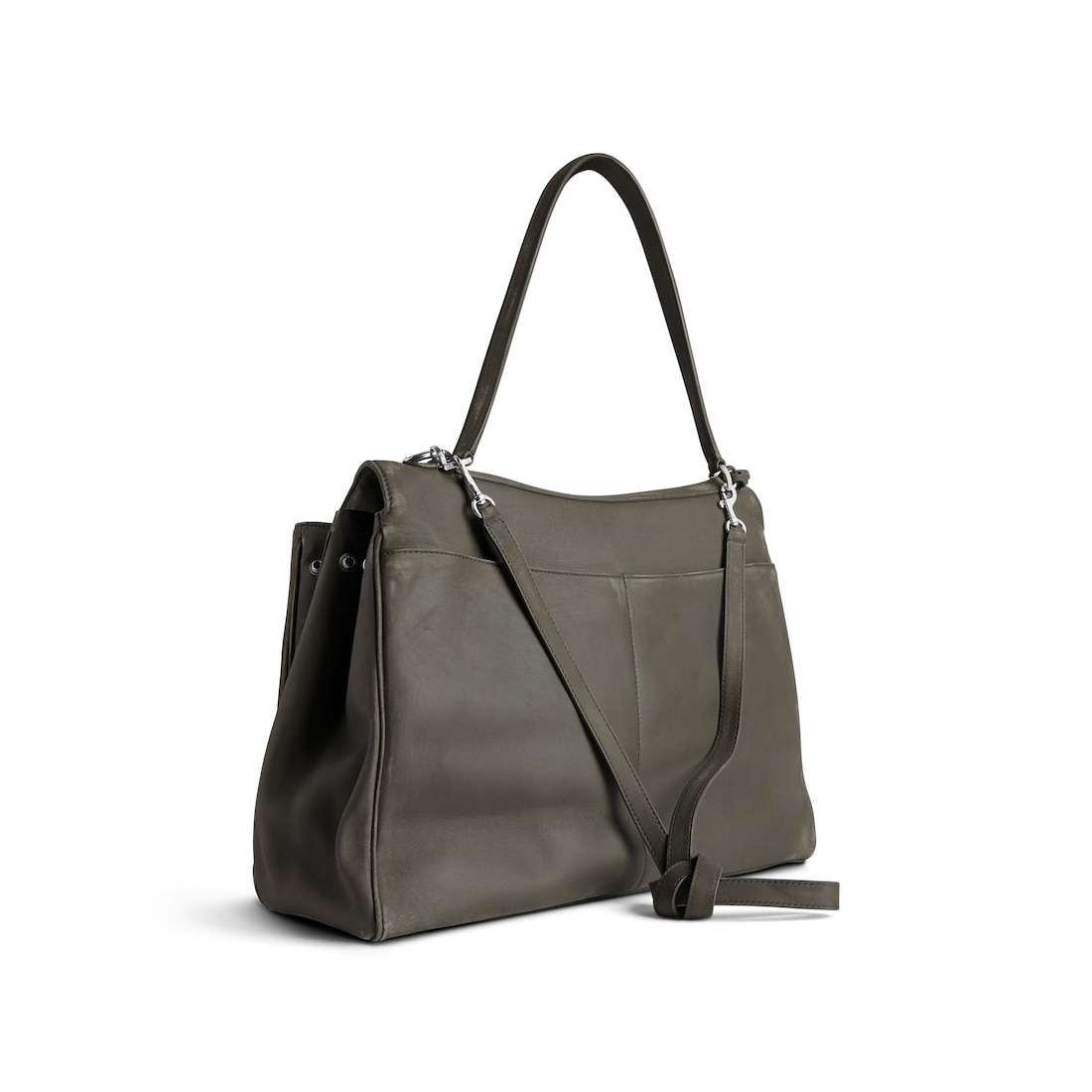 Balenciaga Bolso De Mano Rodeo Grande Efecto Desgastado Con Charms Para Mujer En Caqui