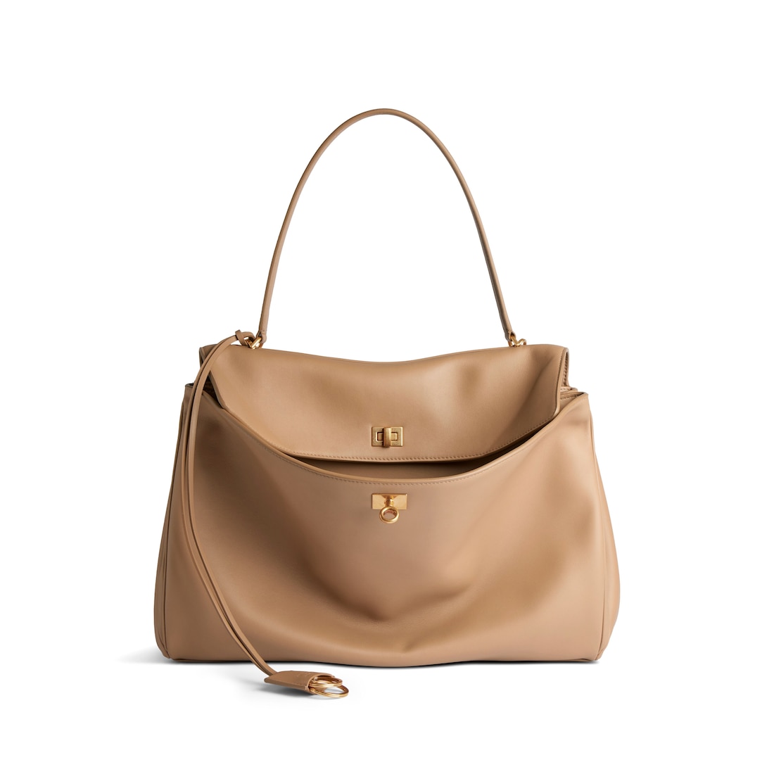 Balenciaga Bolso De Mano Rodeo Grande para Mujer en Café Con Leche