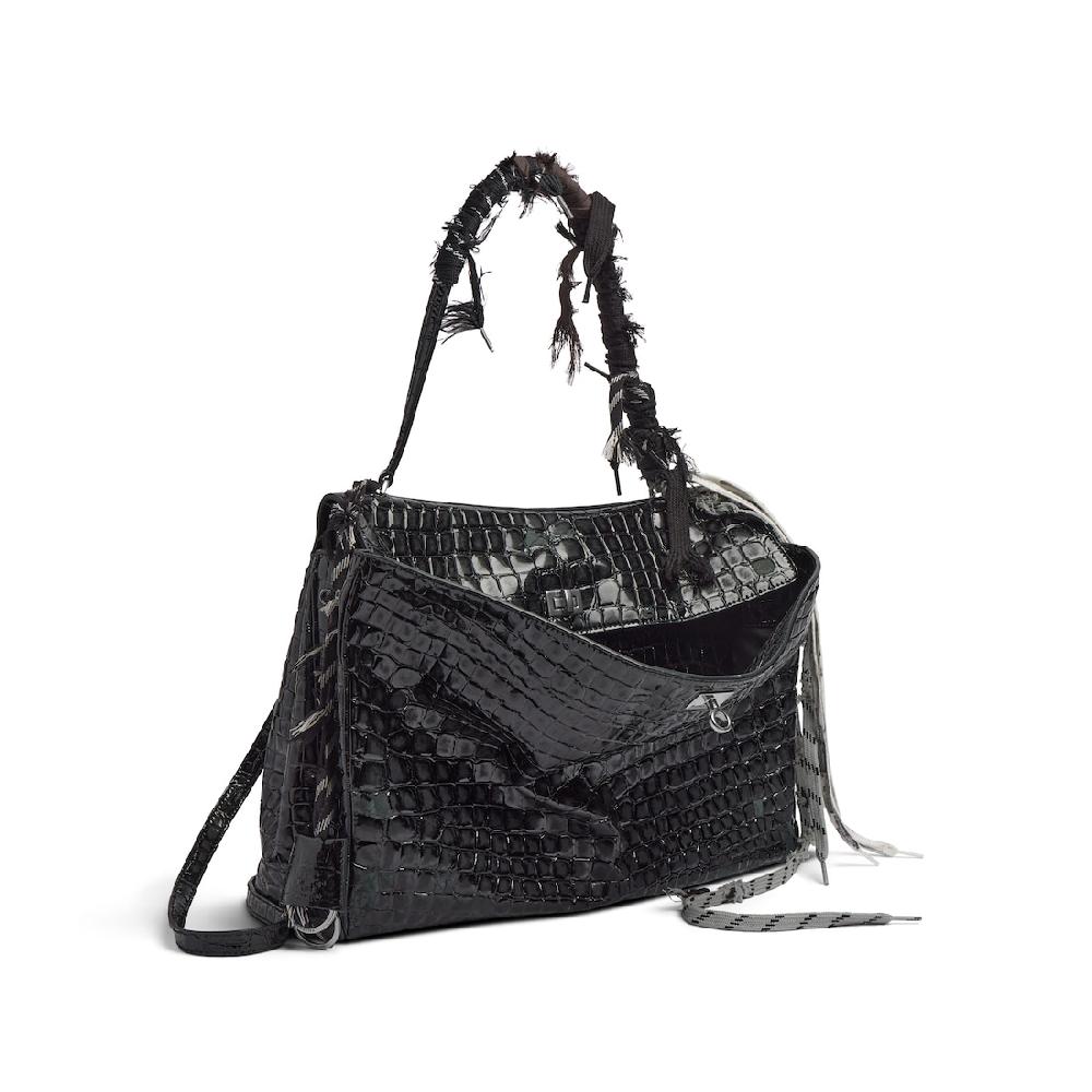 Balenciaga Bolso De Mano Rodeo Grande Para Mujer En Negro