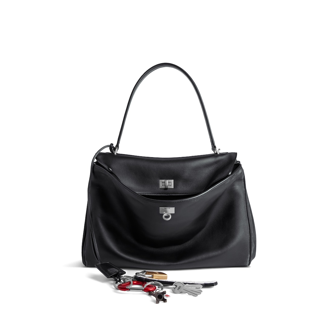 Balenciaga Bolso De Mano Rodeo Mediano Efecto Desgastado Con Charm para Mujer en Negro