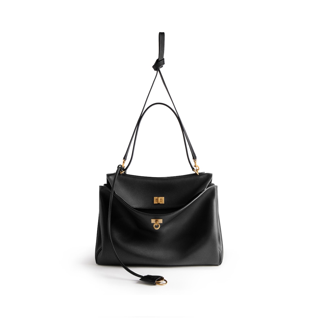 Balenciaga Bolso De Mano Rodeo Mediano Para Mujer En Negro