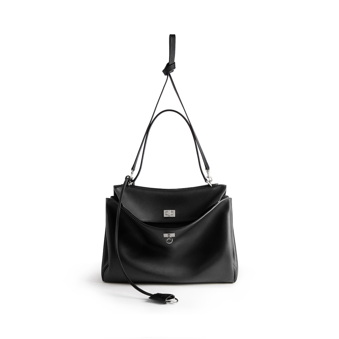 Balenciaga Bolso De Mano Rodeo Mediano Para Mujer En Negro