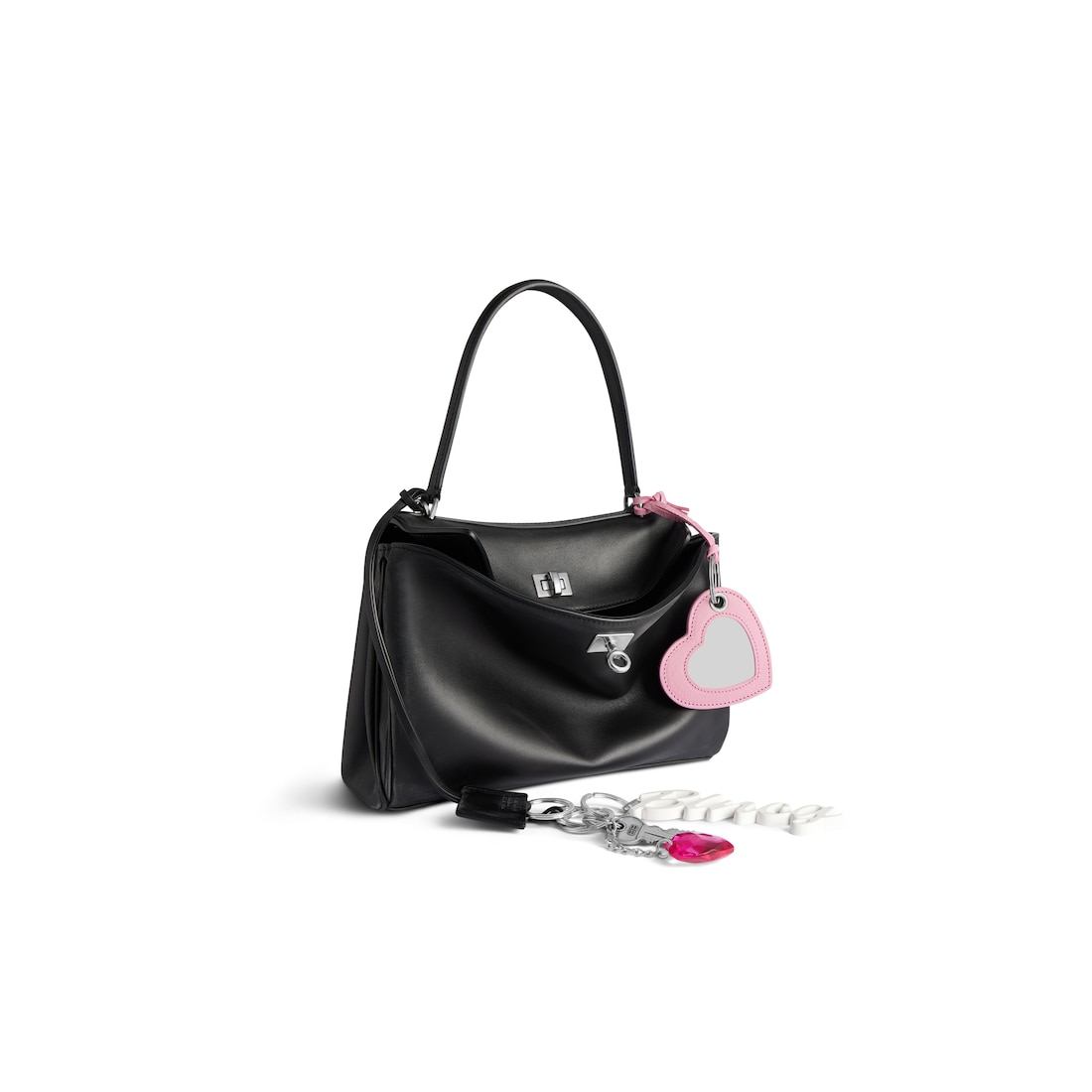 Balenciaga Bolso De Mano Rodeo Pequeño Efecto Desgastado Con Charm Para Mujer En Negro