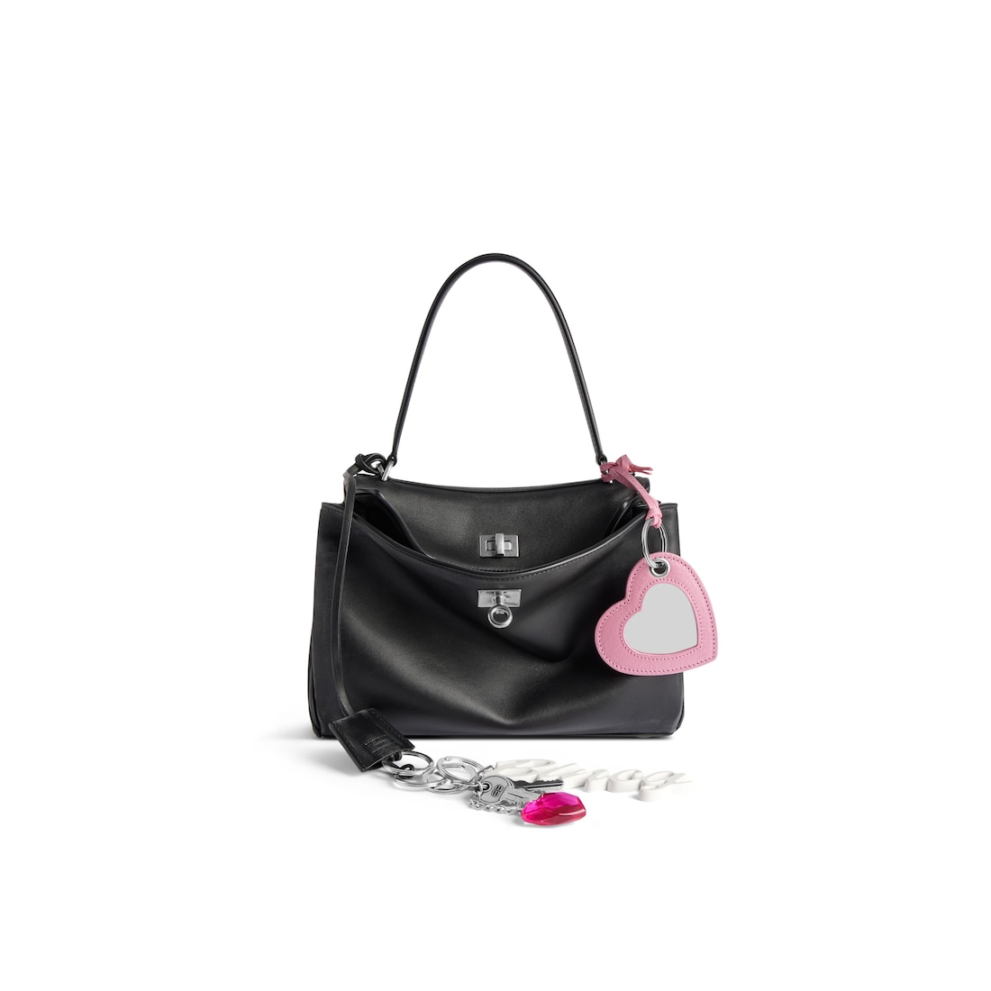 Balenciaga Bolso De Mano Rodeo Pequeño Efecto Desgastado Con Charm para Mujer en Negro