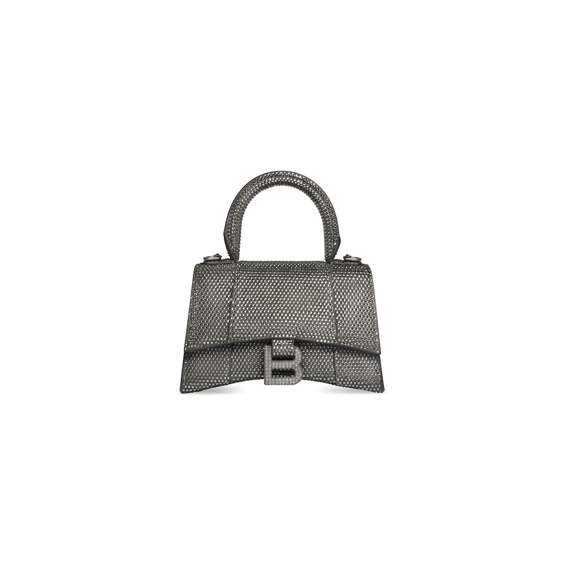 Balenciaga Bolso De Mano Xs Hourglass Con Estrás para Mujer en Gris
