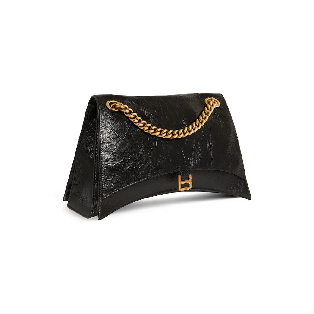 Balenciaga Bolso Grande Con Cadena Crush Para Mujer En Negro