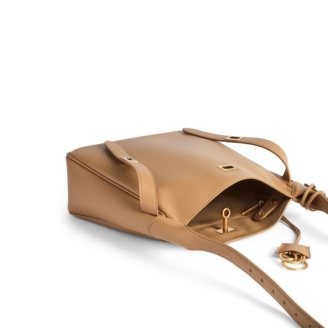 Balenciaga Bolso Hobo Bel Air Pequeño Para Mujer En Café Con Leche