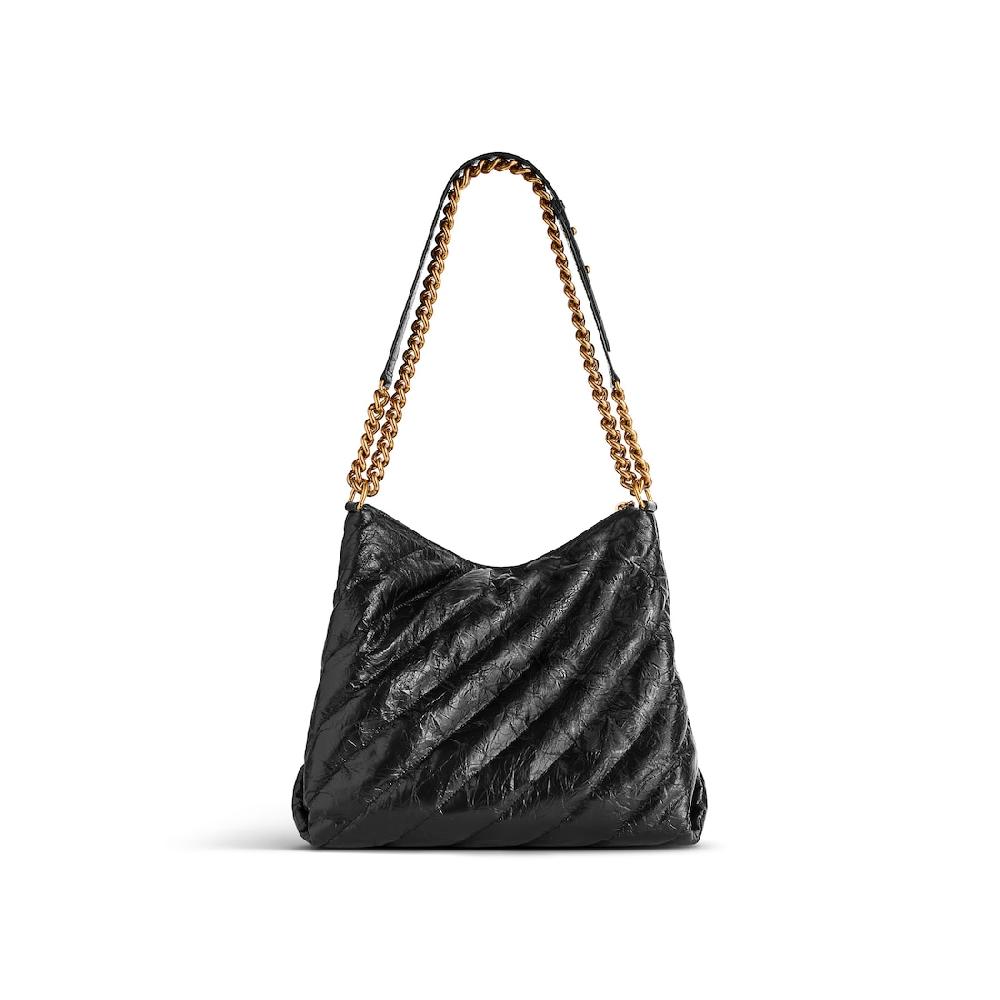 Balenciaga Bolso Hobo Crush Mediano Acolchado Para Mujer En Negro