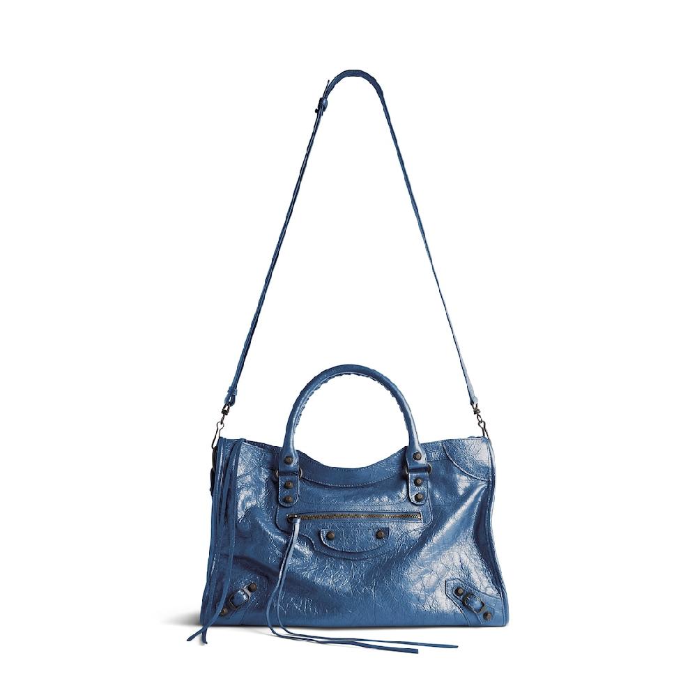 Balenciaga Bolso Le City Mediano Para Mujer En Azul Mineral