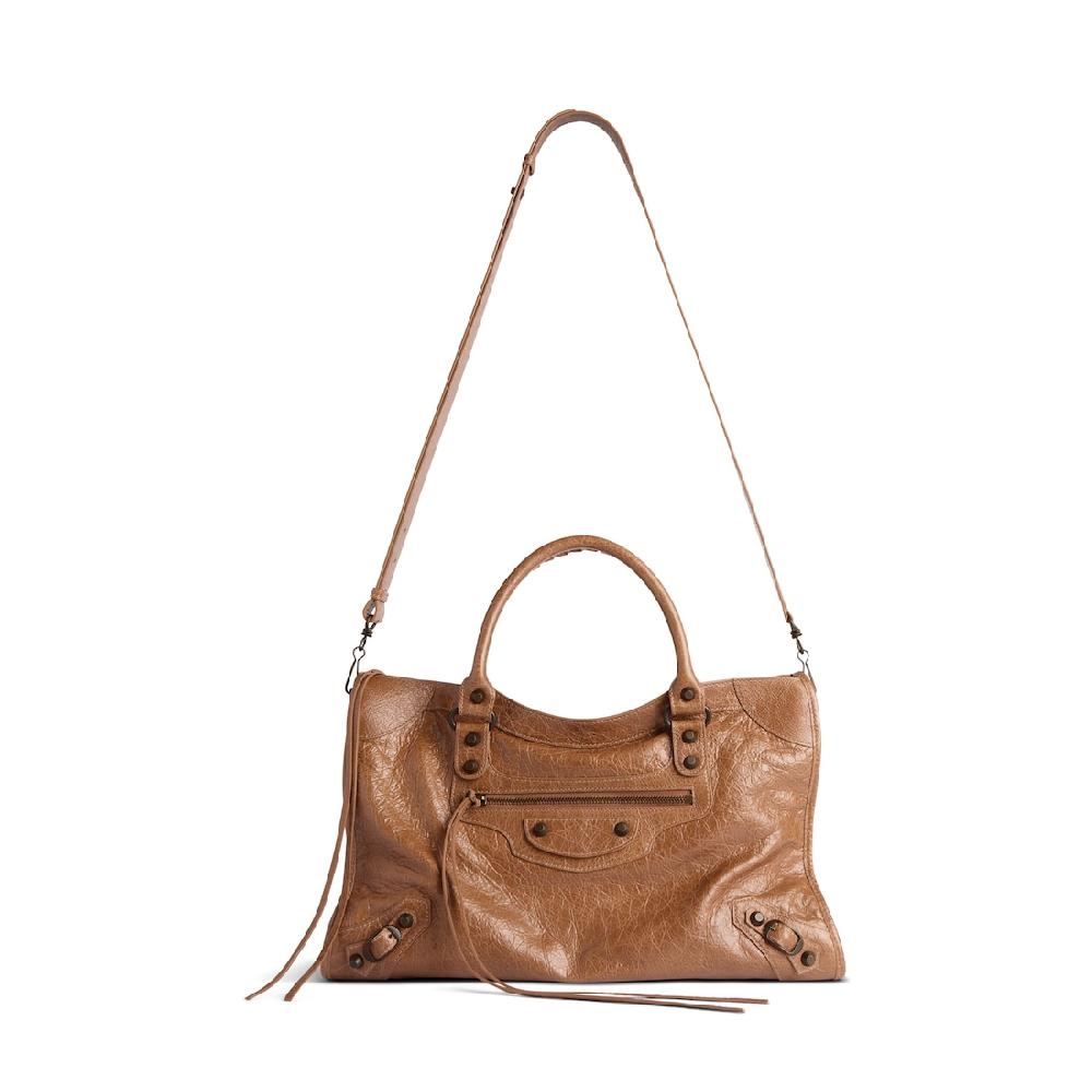Balenciaga Bolso Le City Mediano Para Mujer En Cámel