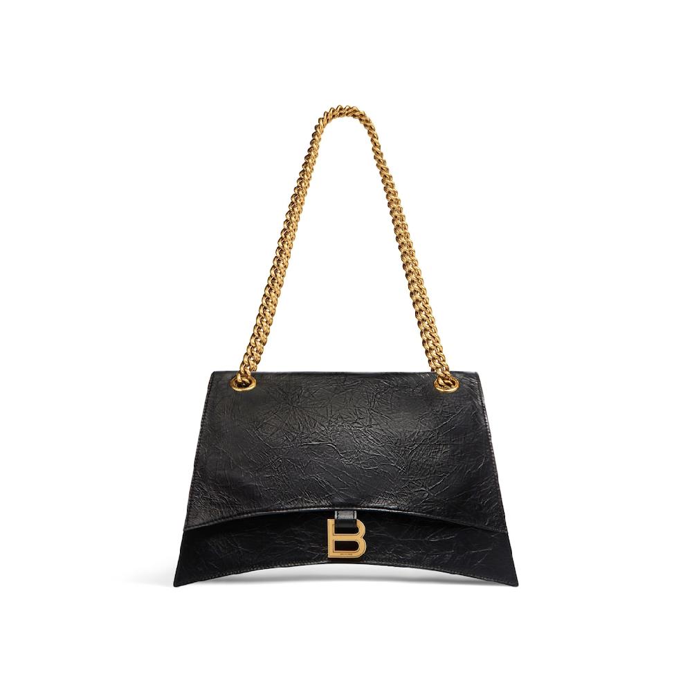 Balenciaga Bolso Mediano Con Cadena Crush para Mujer en Negro
