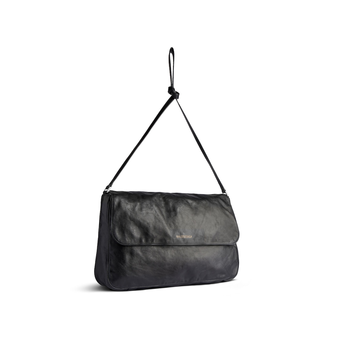 Balenciaga Bolso Messenger Grungy Mediano Para Hombre En Negro