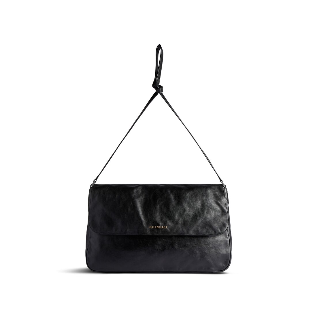 Balenciaga Bolso Messenger Grungy Mediano para Hombre en Negro