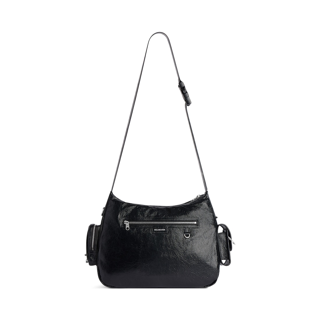Balenciaga Bolso Messenger Superbusy Con Piercings Para Hombre En Negro