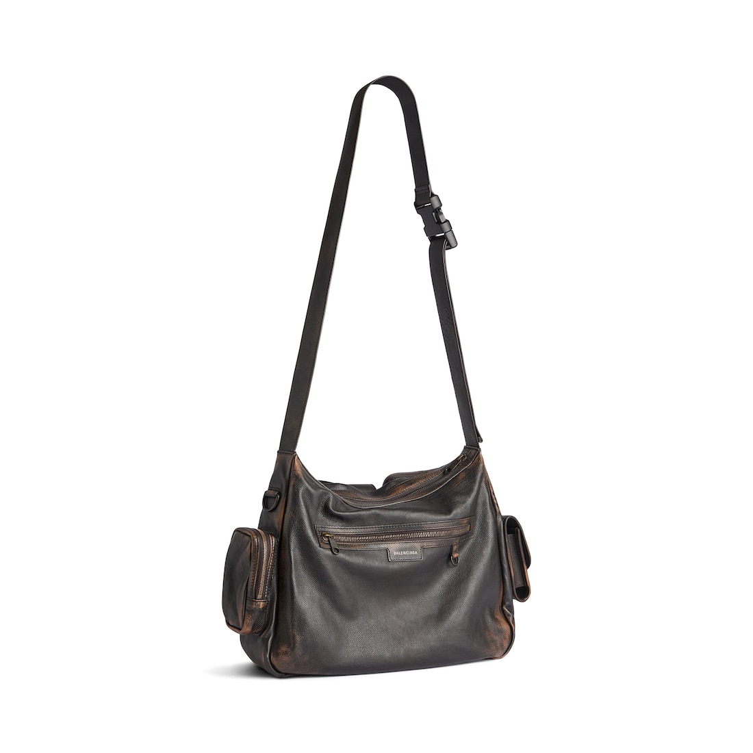 Balenciaga Bolso Messenger Superbusy Efecto Desgastado Para Hombre En Marrón