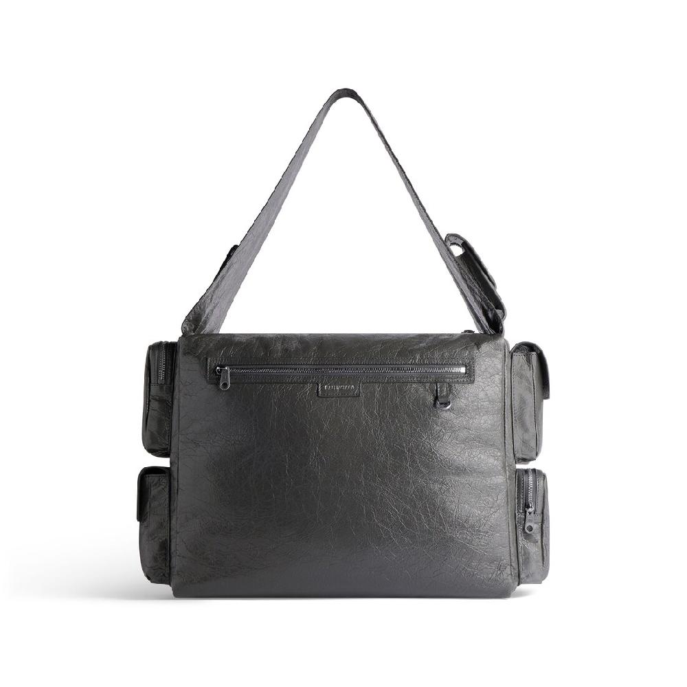 Balenciaga Bolso Sling Superbusy Grande Para Hombre En Gris Oscuro