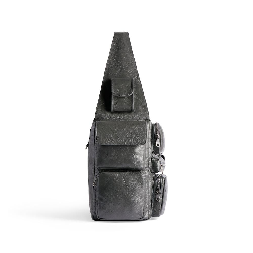 Balenciaga Bolso Sling Superbusy Grande Para Hombre En Gris Oscuro