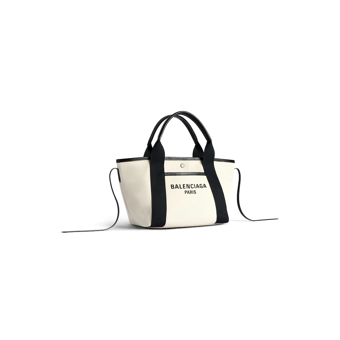 Balenciaga Bolso Tote Biarritz Pequeño Para Mujer En Natural/negro