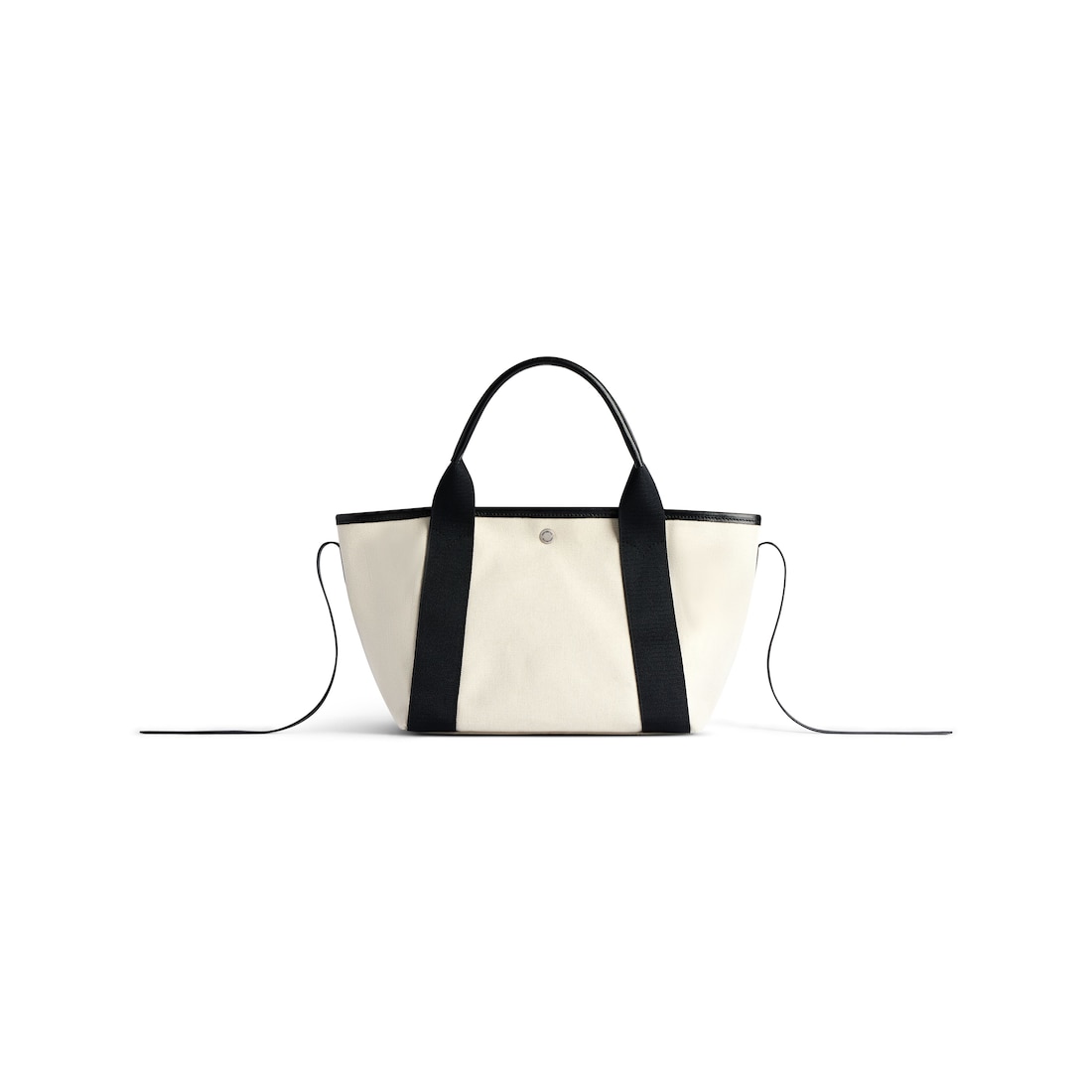 Balenciaga Bolso Tote Biarritz Pequeño Para Mujer En Natural/negro