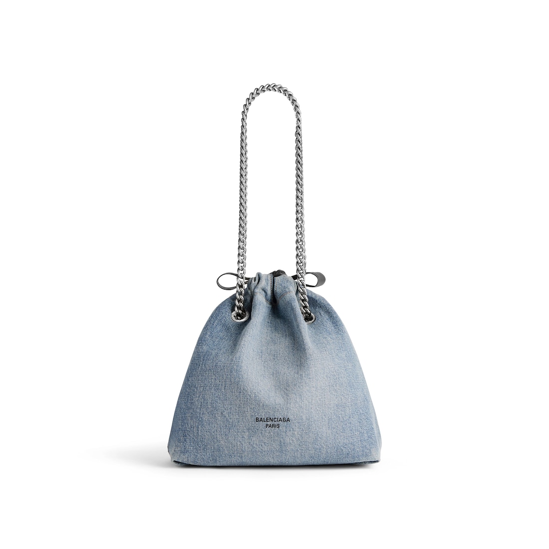 Balenciaga Bolso Tote Crush Pequeño En Tejido Vaquero para Mujer en Azul