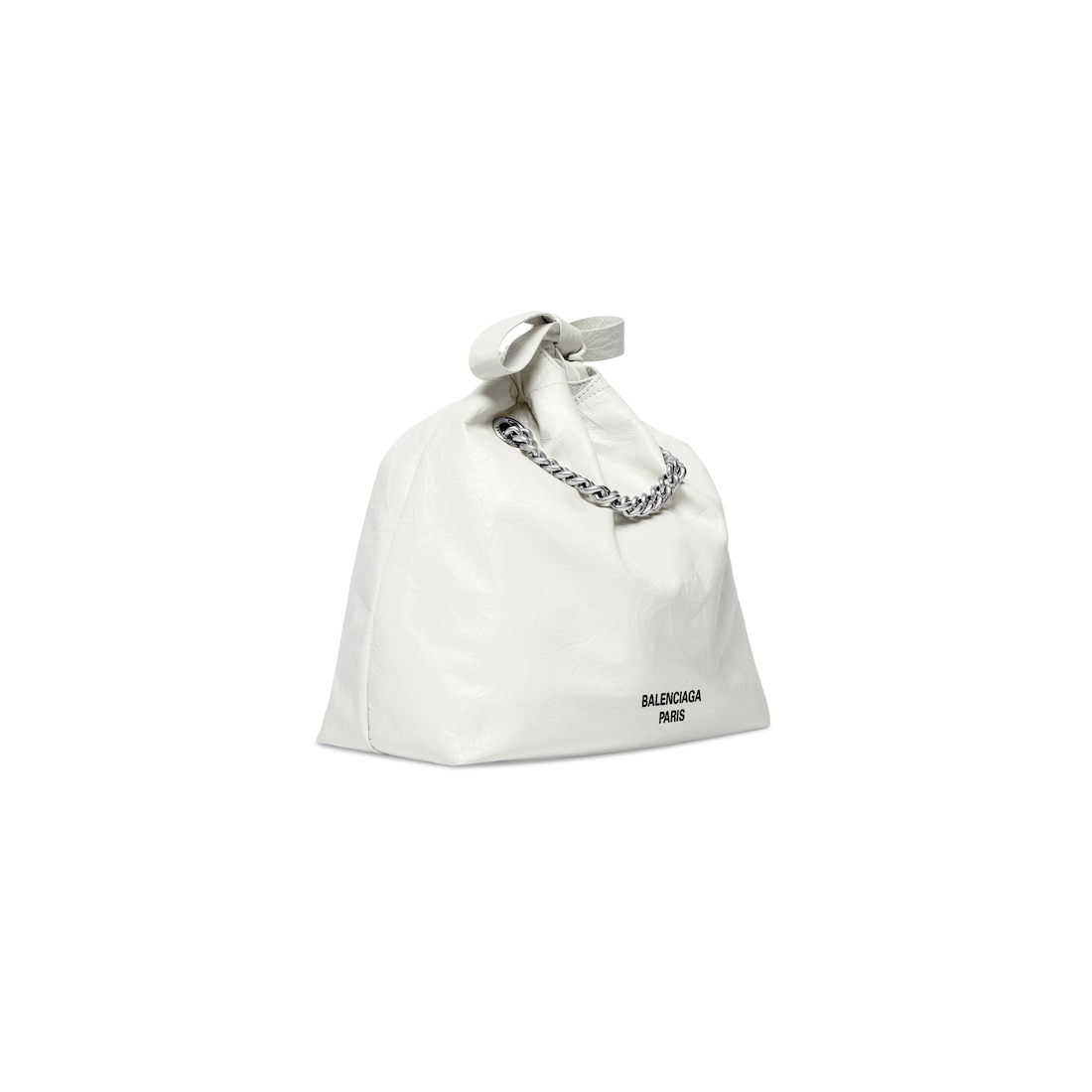 Balenciaga Bolso Tote Crush Pequeño Para Mujer En Blanco Óptico