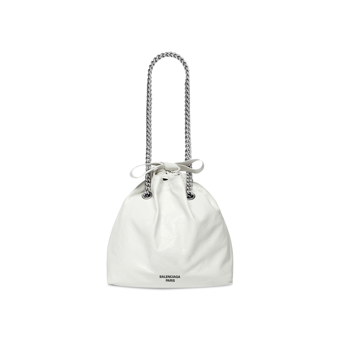 Balenciaga Bolso Tote Crush Pequeño Para Mujer En Blanco Óptico