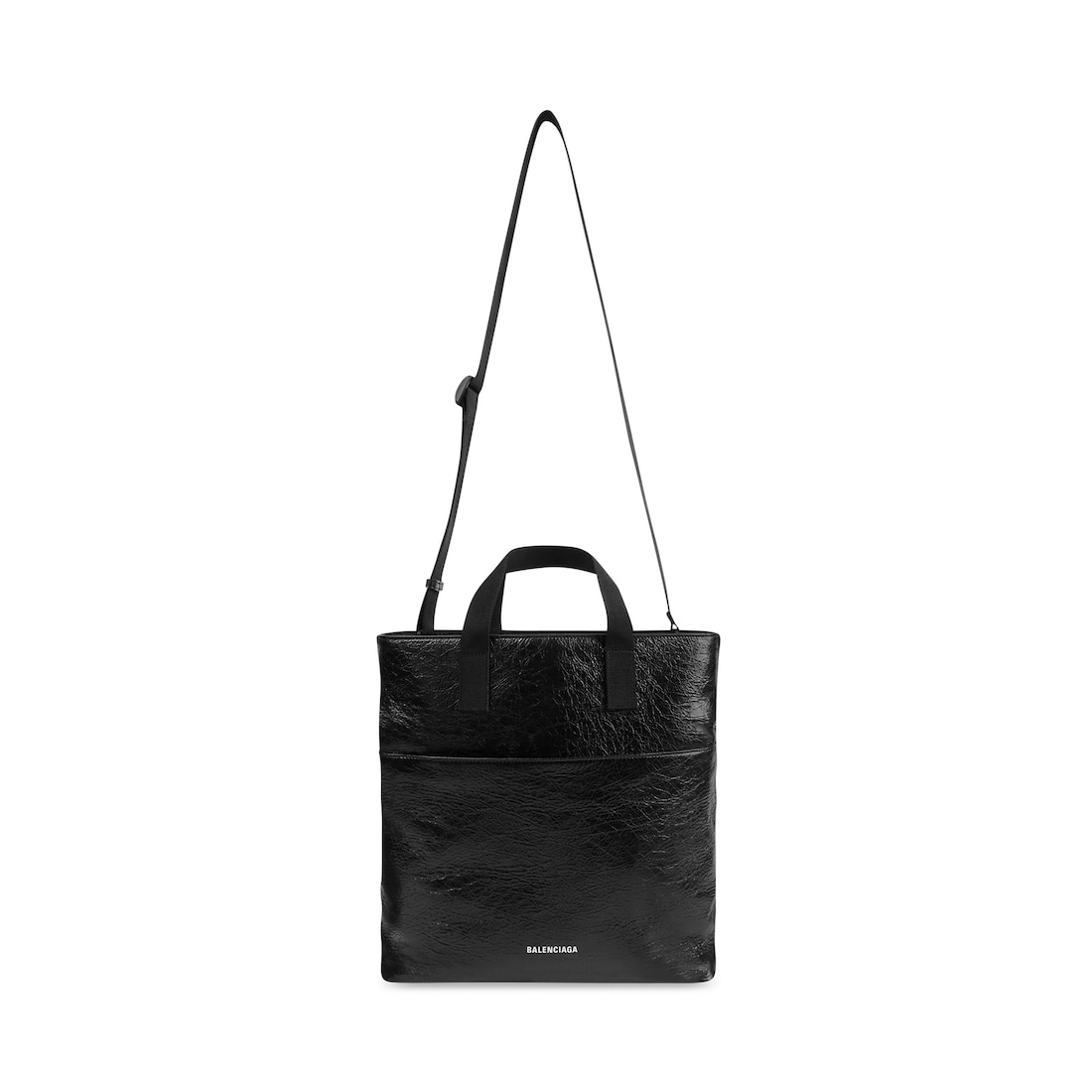 Balenciaga Bolso Tote Explorer Con Correa Para Hombre En Negro