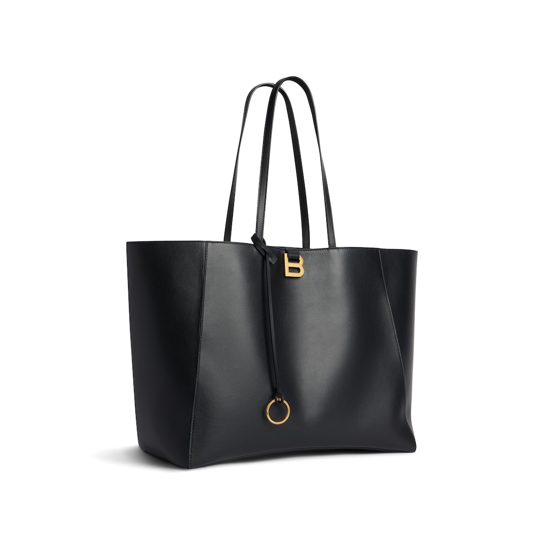Balenciaga Bolso Tote Hourglass Soft Grande Para Mujer En Negro