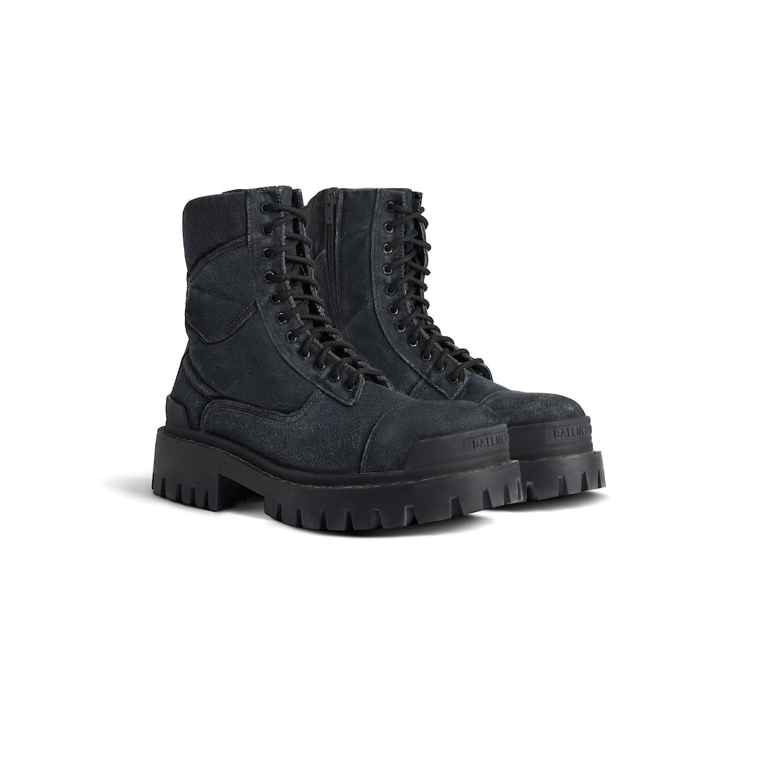 Balenciaga Bota Combat Strike De 20 Mm Para Hombre En Negro