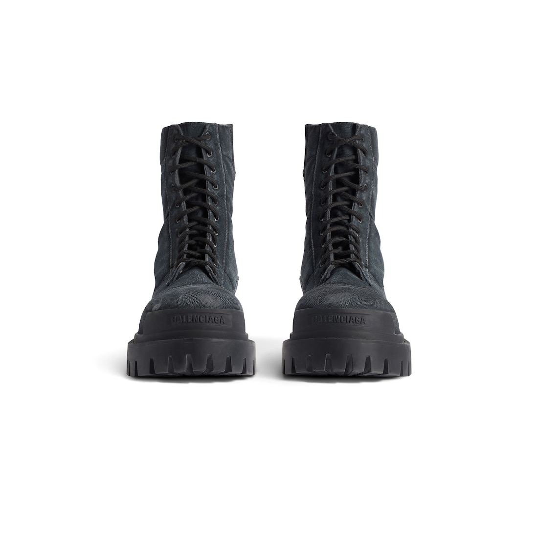 Balenciaga Bota Combat Strike De 20 Mm Para Hombre En Negro