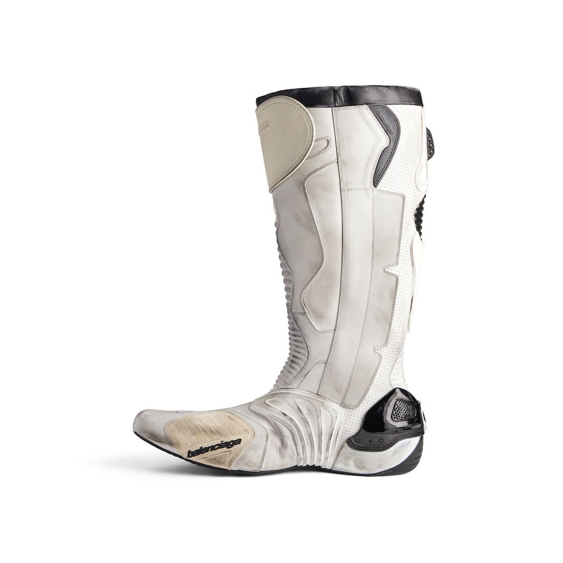 Balenciaga Botas Biker Para Hombre En Blanco/beige/negro