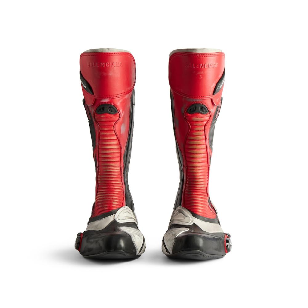 Balenciaga Botas Biker Para Hombre En Rojo/blanco/negro