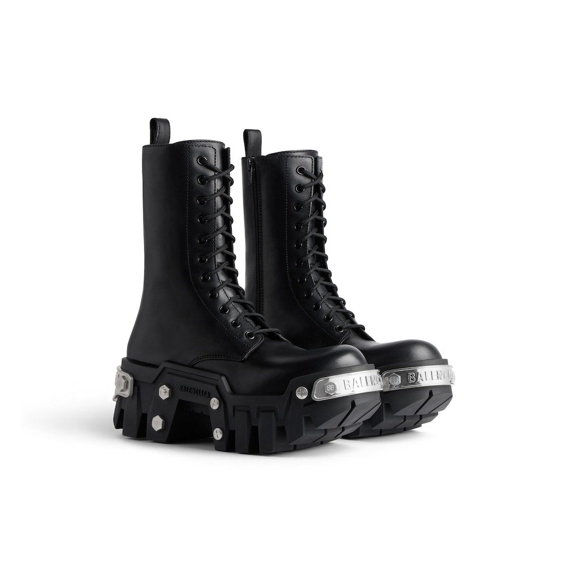 Balenciaga Botas Bulldozer Con Cordones Para Hombre En Negro