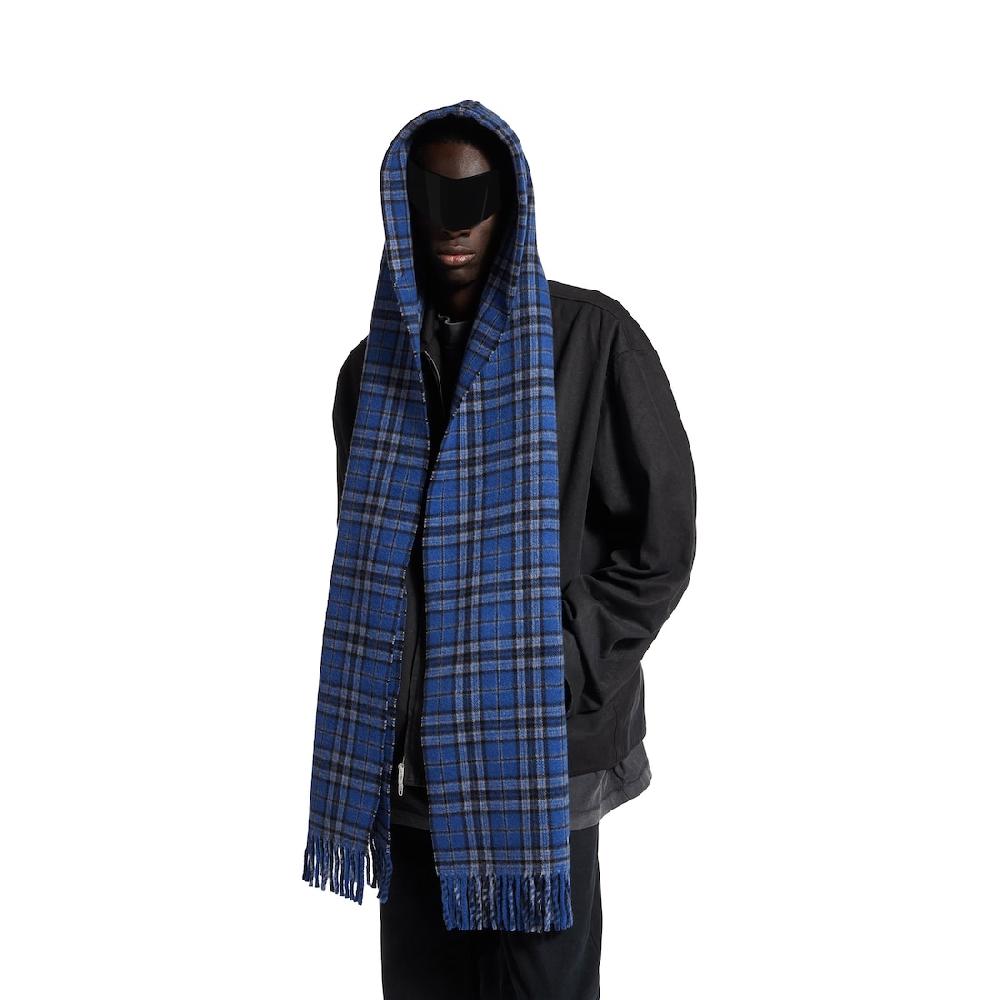 Balenciaga Bufanda Hooded Para Hombre En Azul Marino