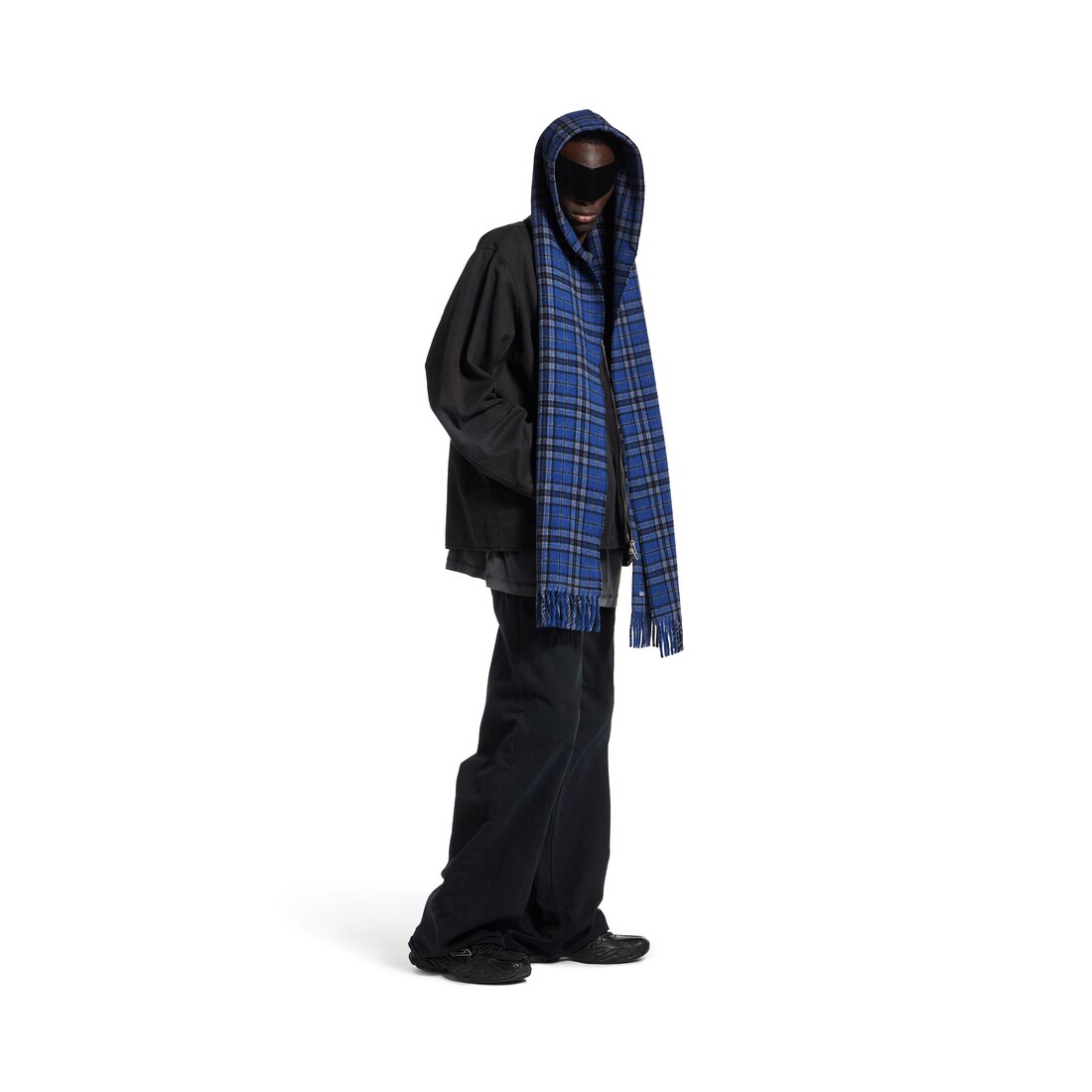 Balenciaga Bufanda Hooded Para Hombre En Azul Marino
