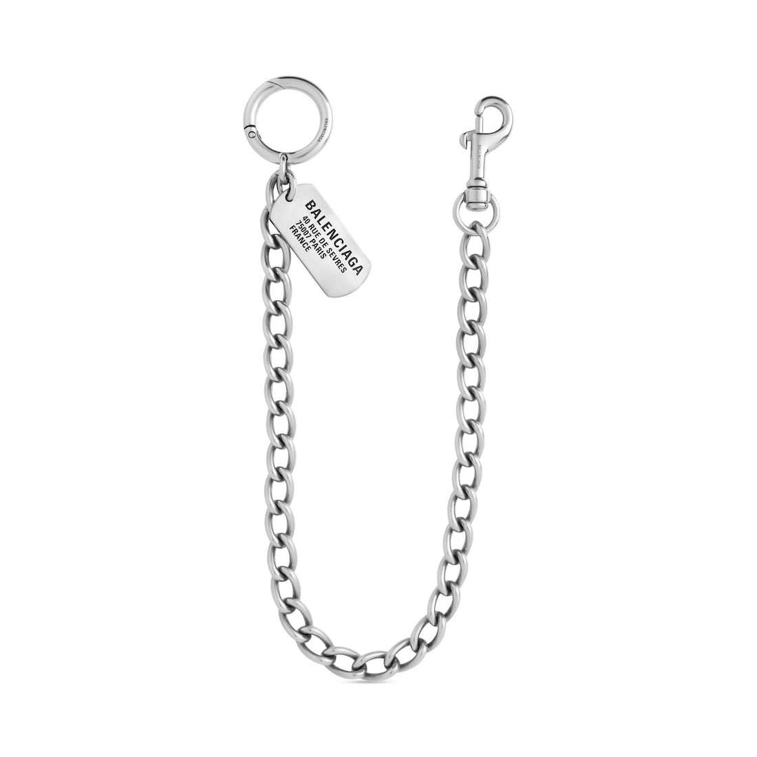 Balenciaga Cadena De Pantalón Tags en Plateado Antiguo