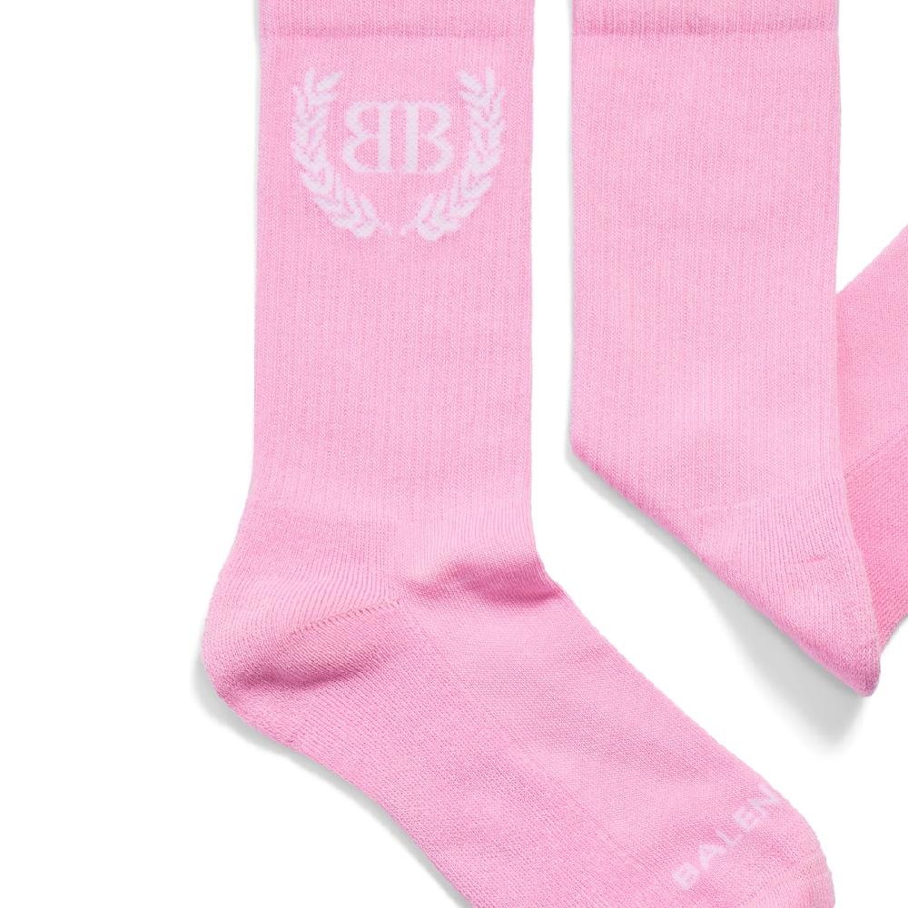 Balenciaga Calcetines Laurel Classic En Rosa Bebé/blanco