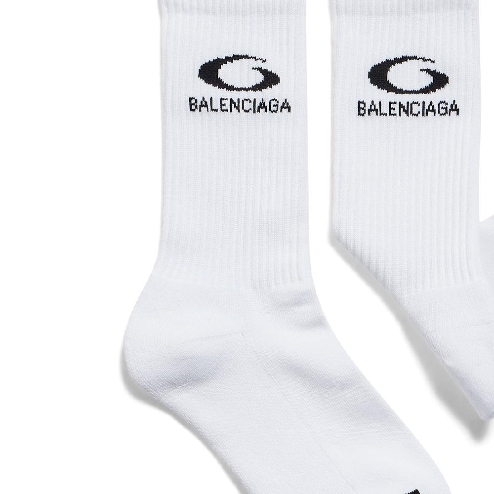Balenciaga Calcetines Loop Sports Icon Para Hombre En Blanco/negro