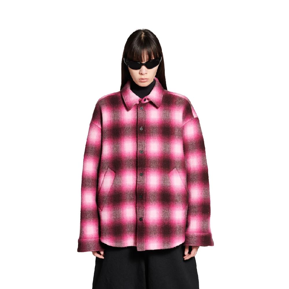 Balenciaga Camisa Acolchada Para Mujer En Rosa/negro
