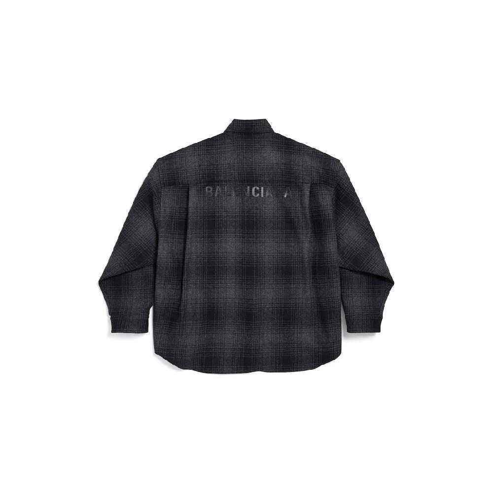 Balenciaga Camisa Balenciaga Oversized Para Hombre En Gris/negro