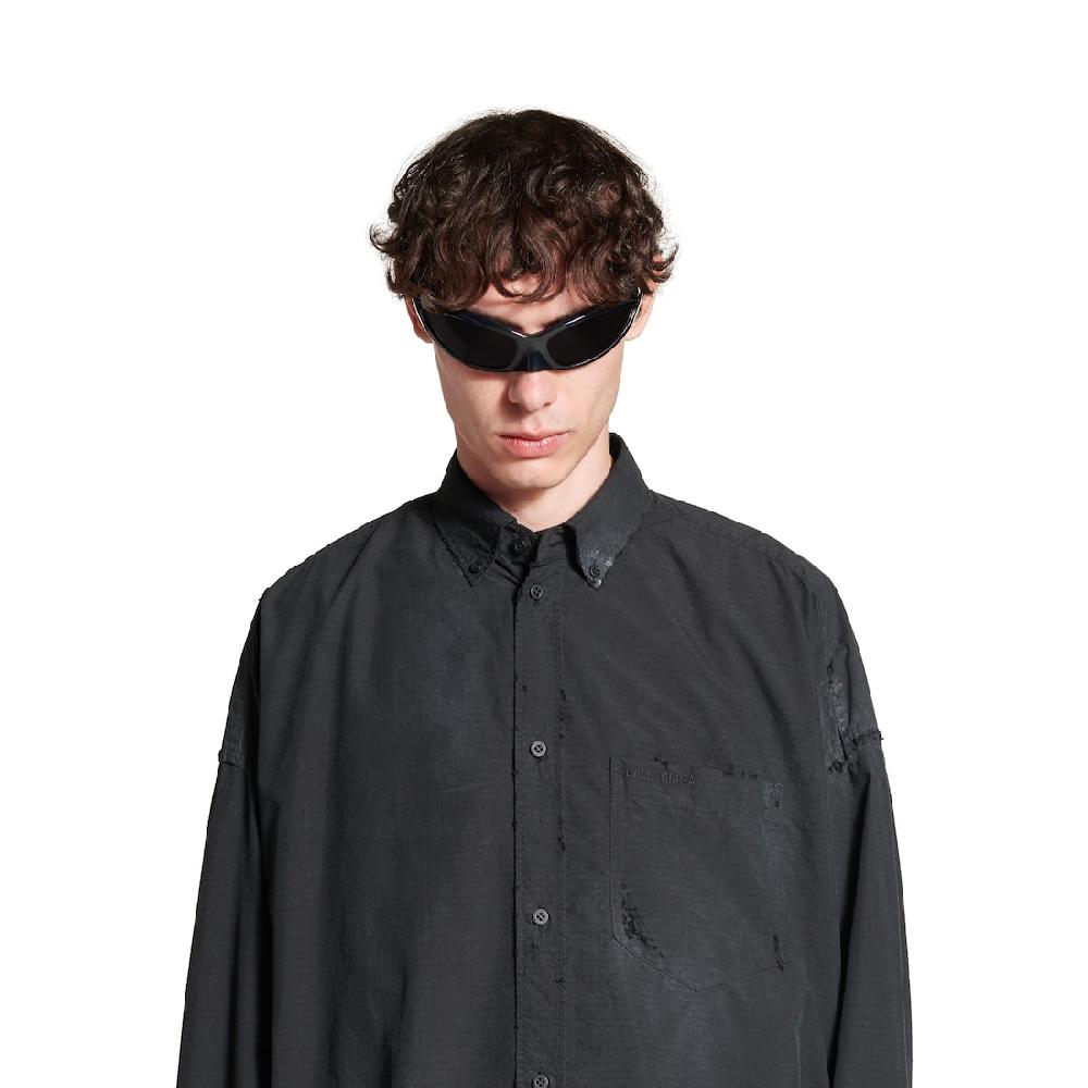 Balenciaga Camisa Cocoon Balenciaga Large Fit En Negro
