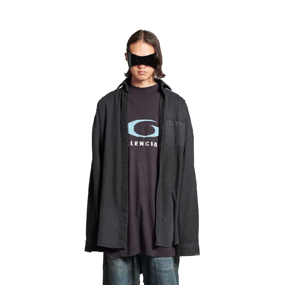 Balenciaga Camisa Layered Loop Sports Icon Para Hombre En Negro