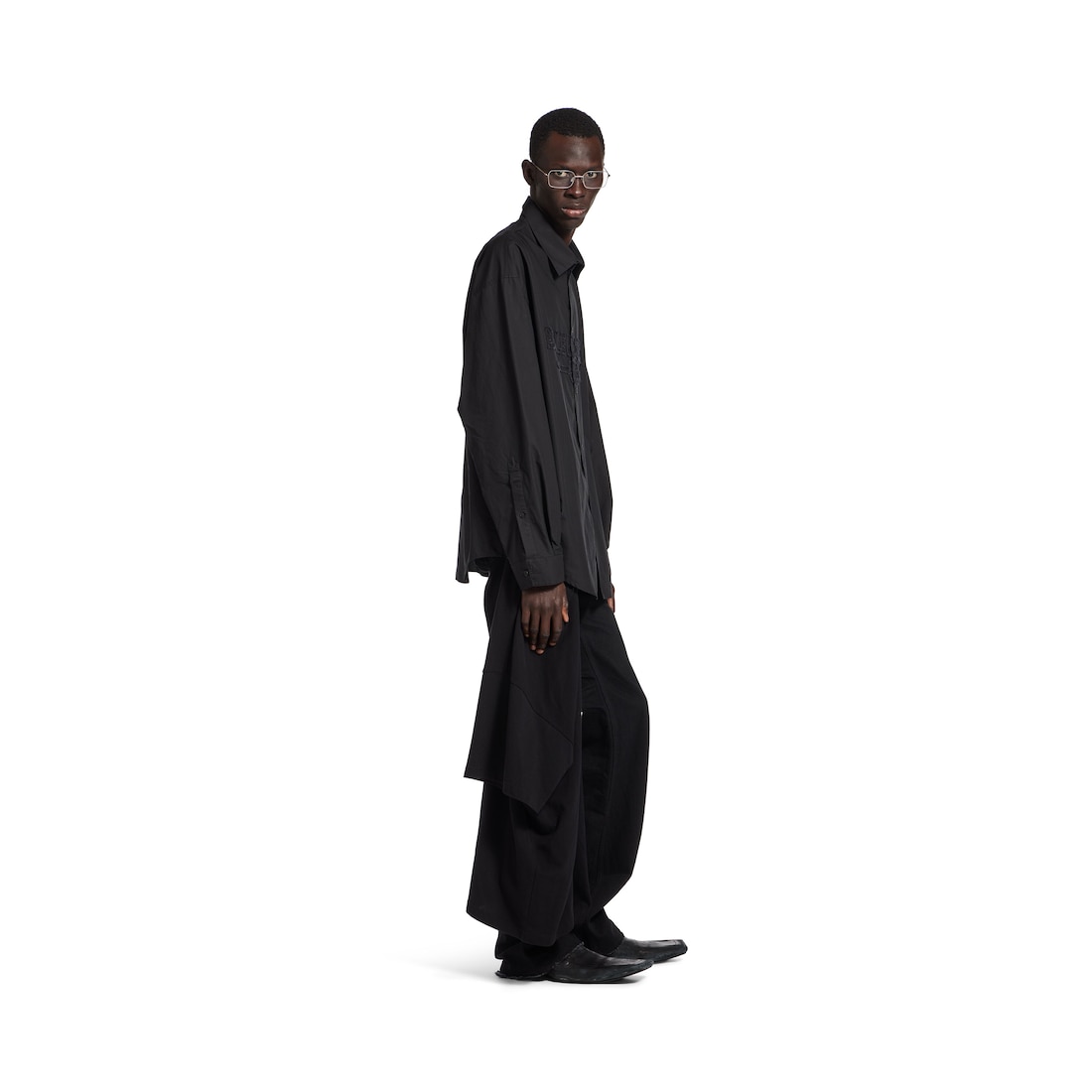 Balenciaga Camisa Minimal - Oversized Para Hombre En Negro