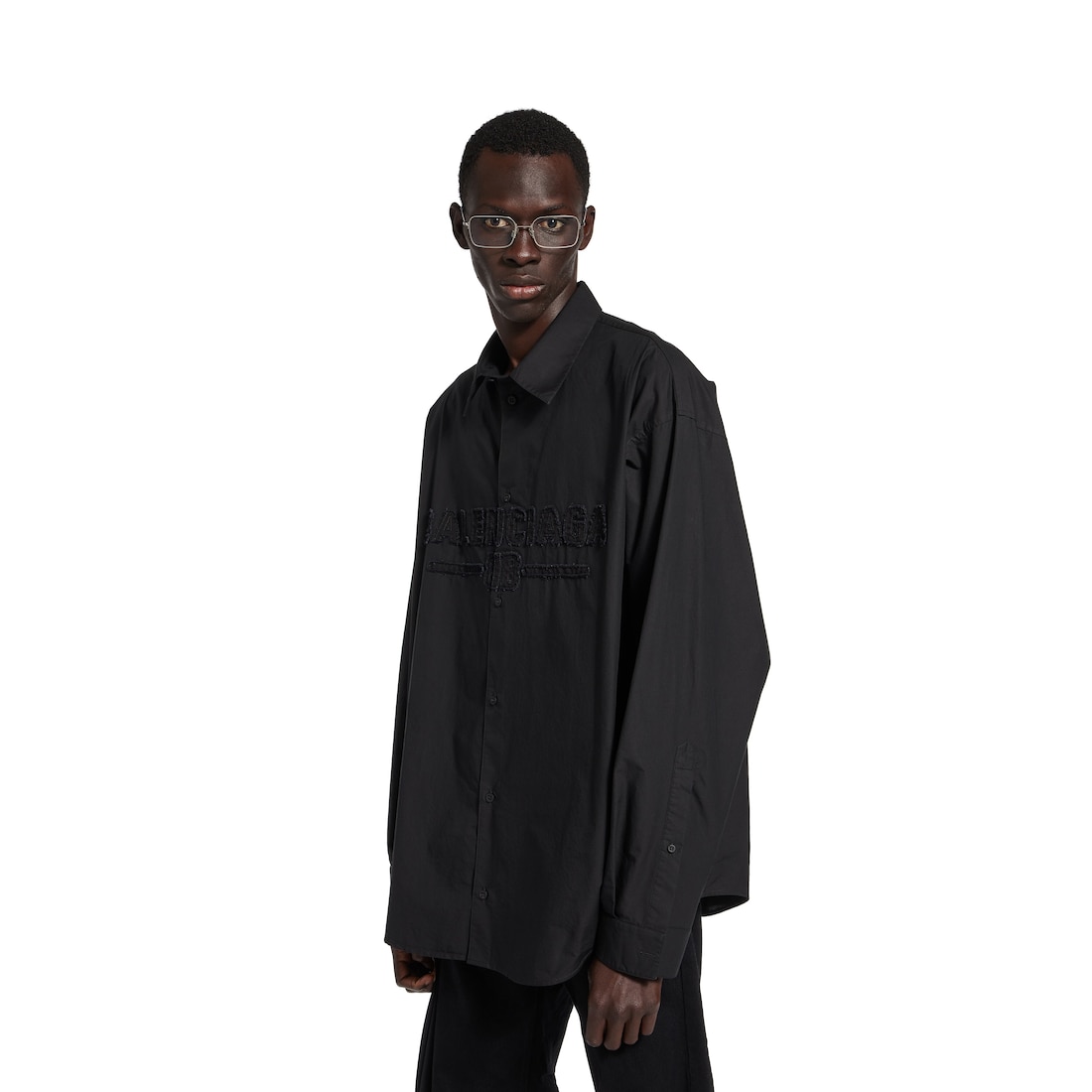 Balenciaga Camisa Minimal - Oversized Para Hombre En Negro