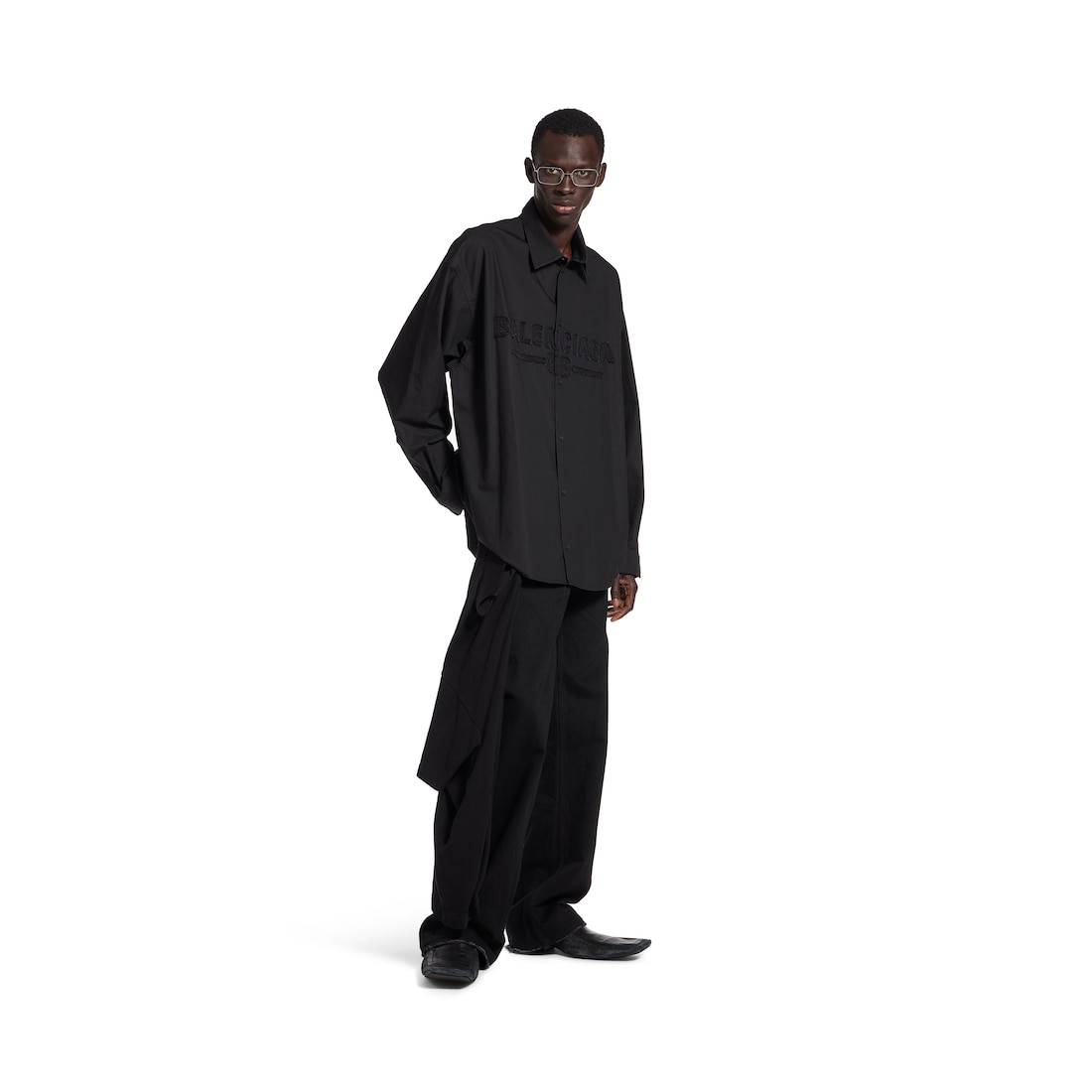 Balenciaga Camisa Minimal - Oversized para Hombre en Negro